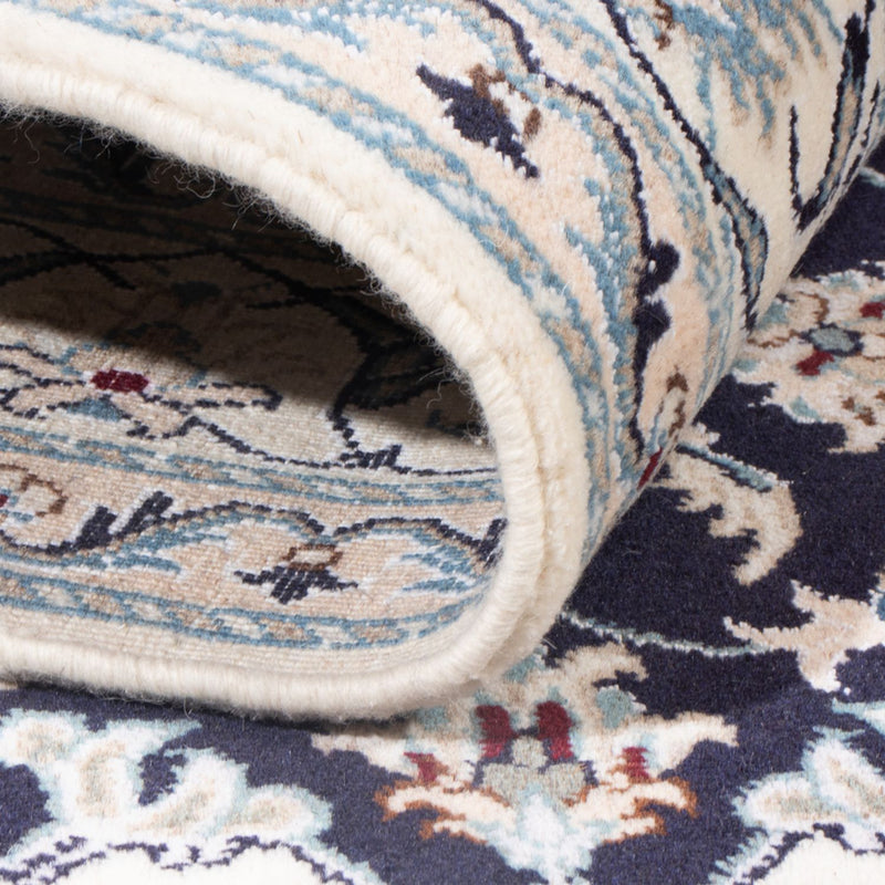 Alfombra Persa - Nain - Real - 204 x 141 cm - azul oscuro