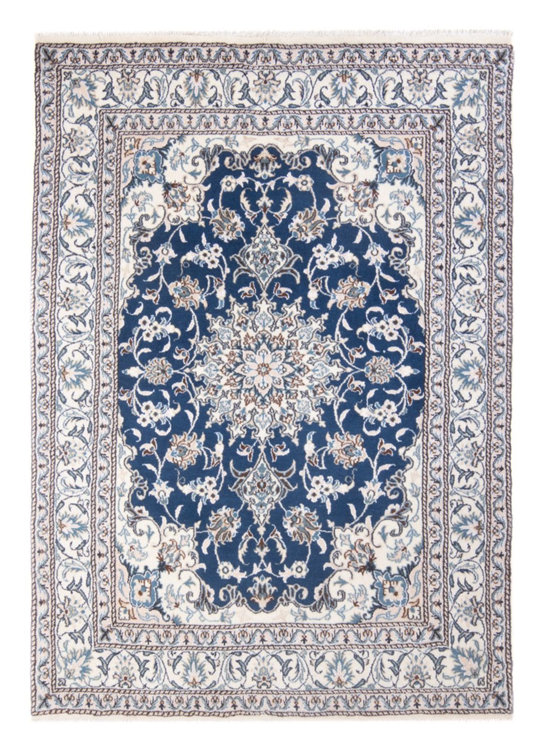 Alfombra Persa - Nain - Real - 203 x 145 cm - azul