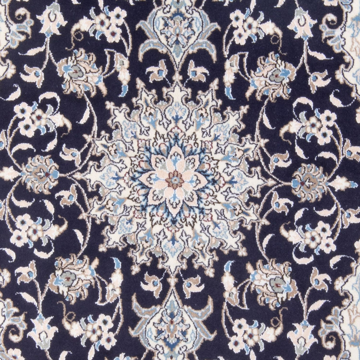 Alfombra Persa - Nain - Real - 200 x 152 cm - azul oscuro