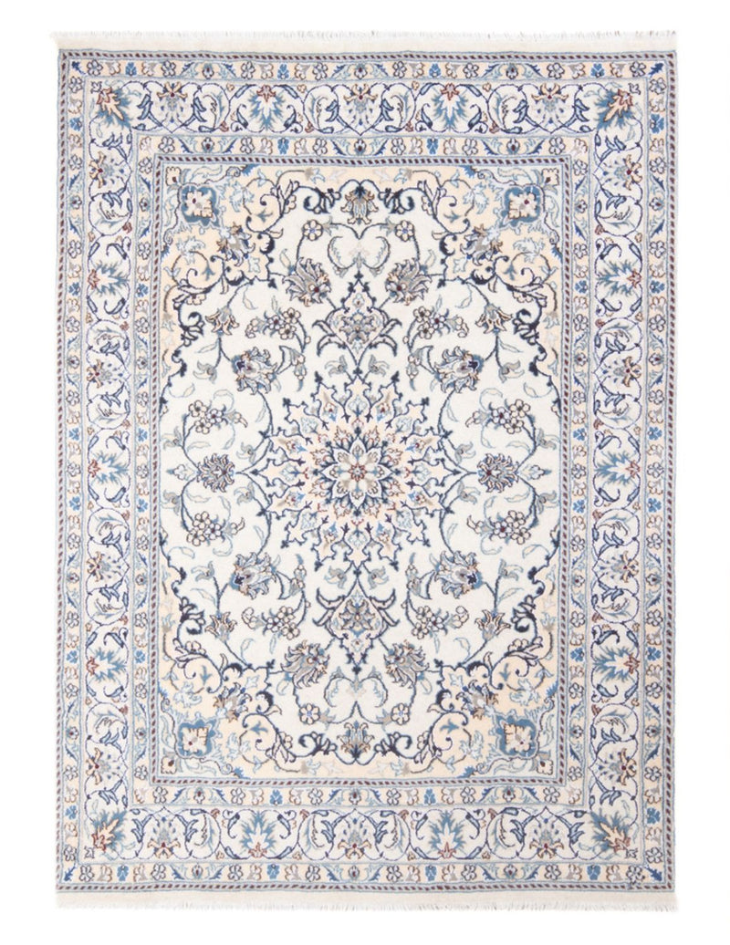 Alfombra Persa - Nain - Real - 197 x 144 cm - crema