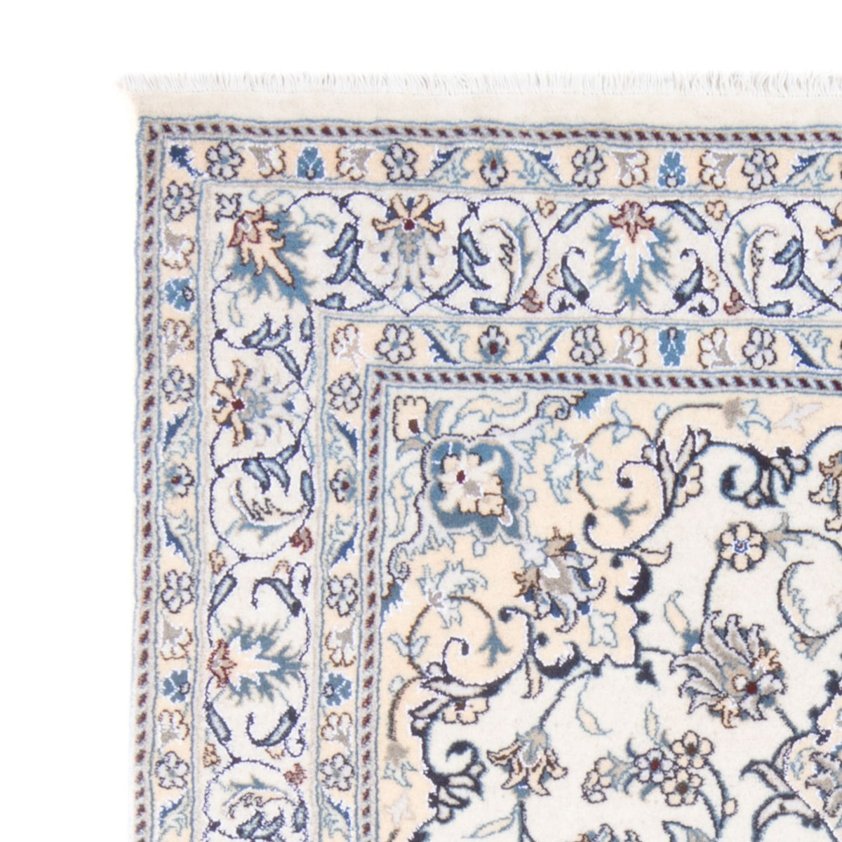 Alfombra Persa - Nain - Real - 197 x 144 cm - crema