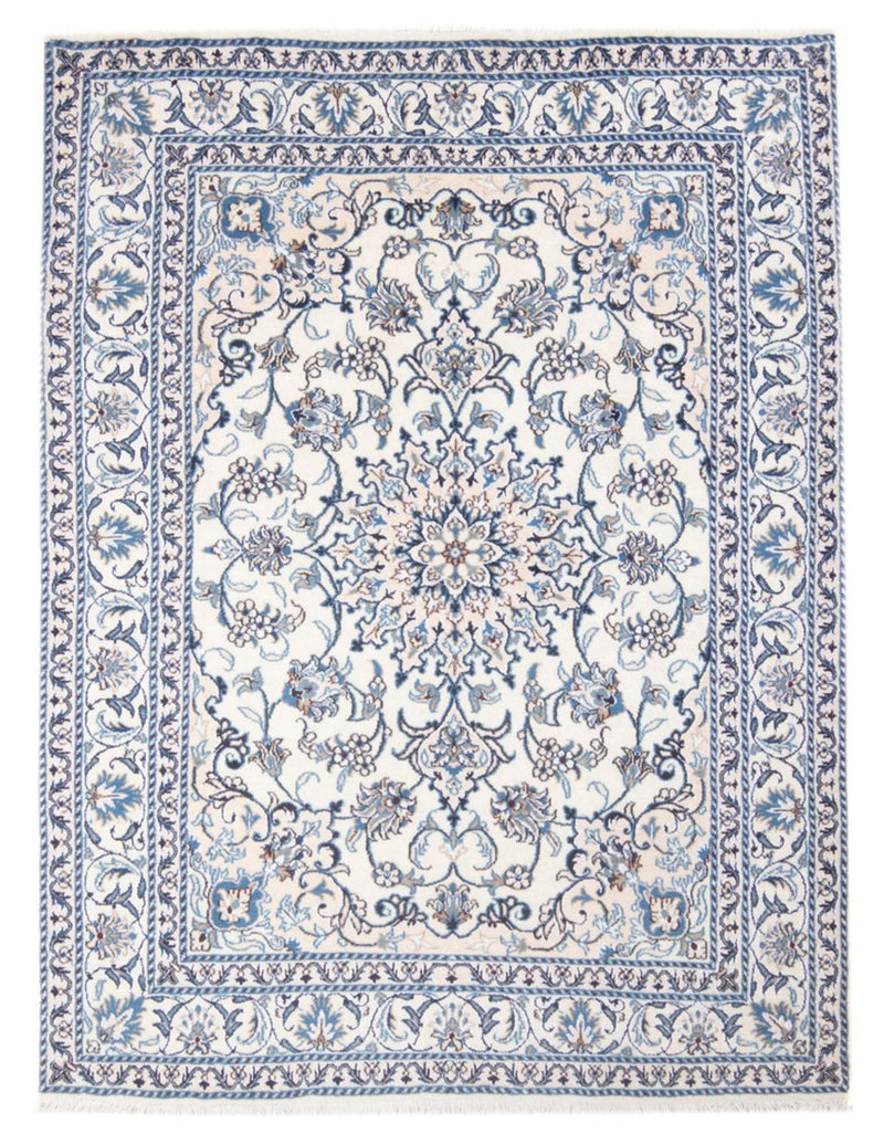 Alfombra Persa - Nain - Real - 202 x 147 cm - crema