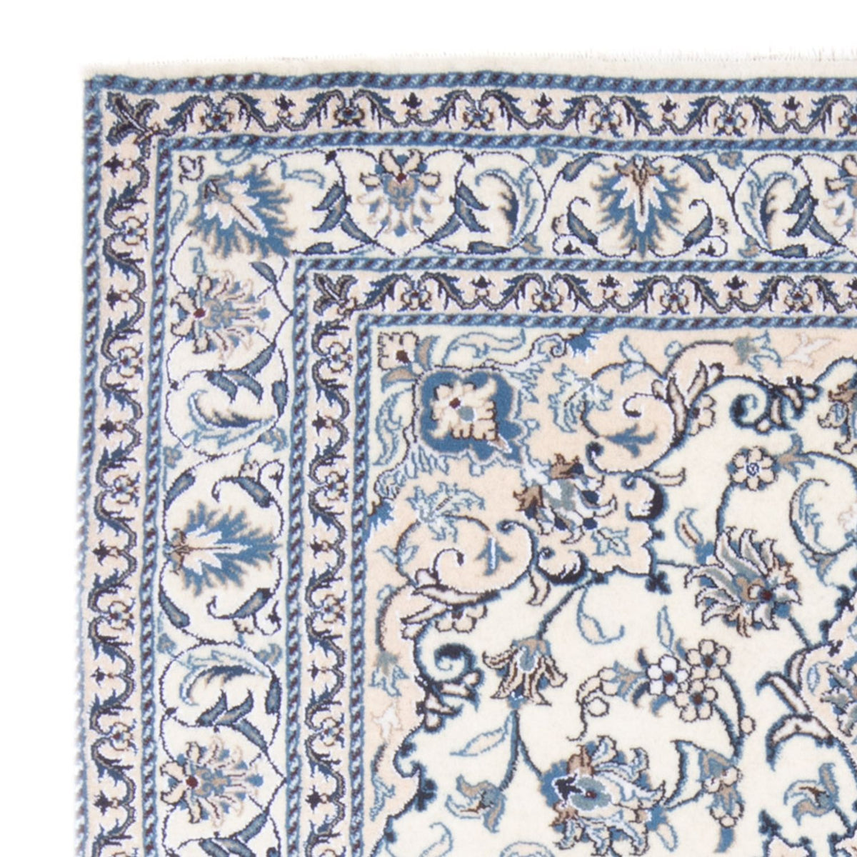 Alfombra Persa - Nain - Real - 202 x 147 cm - crema