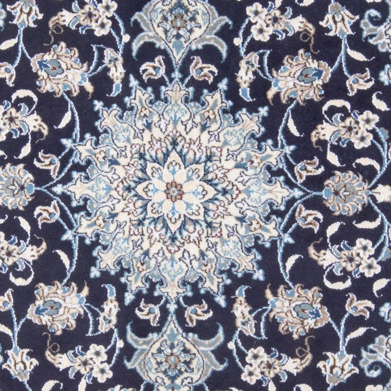 Alfombra Persa - Nain - Real - 194 x 149 cm - azul oscuro