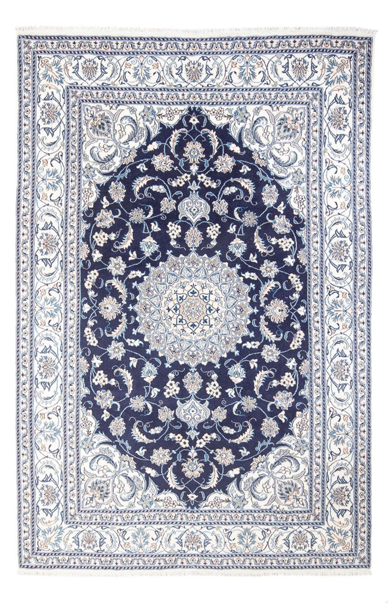 Alfombra persa - Nain - 293 x 201 cm - azul oscuro