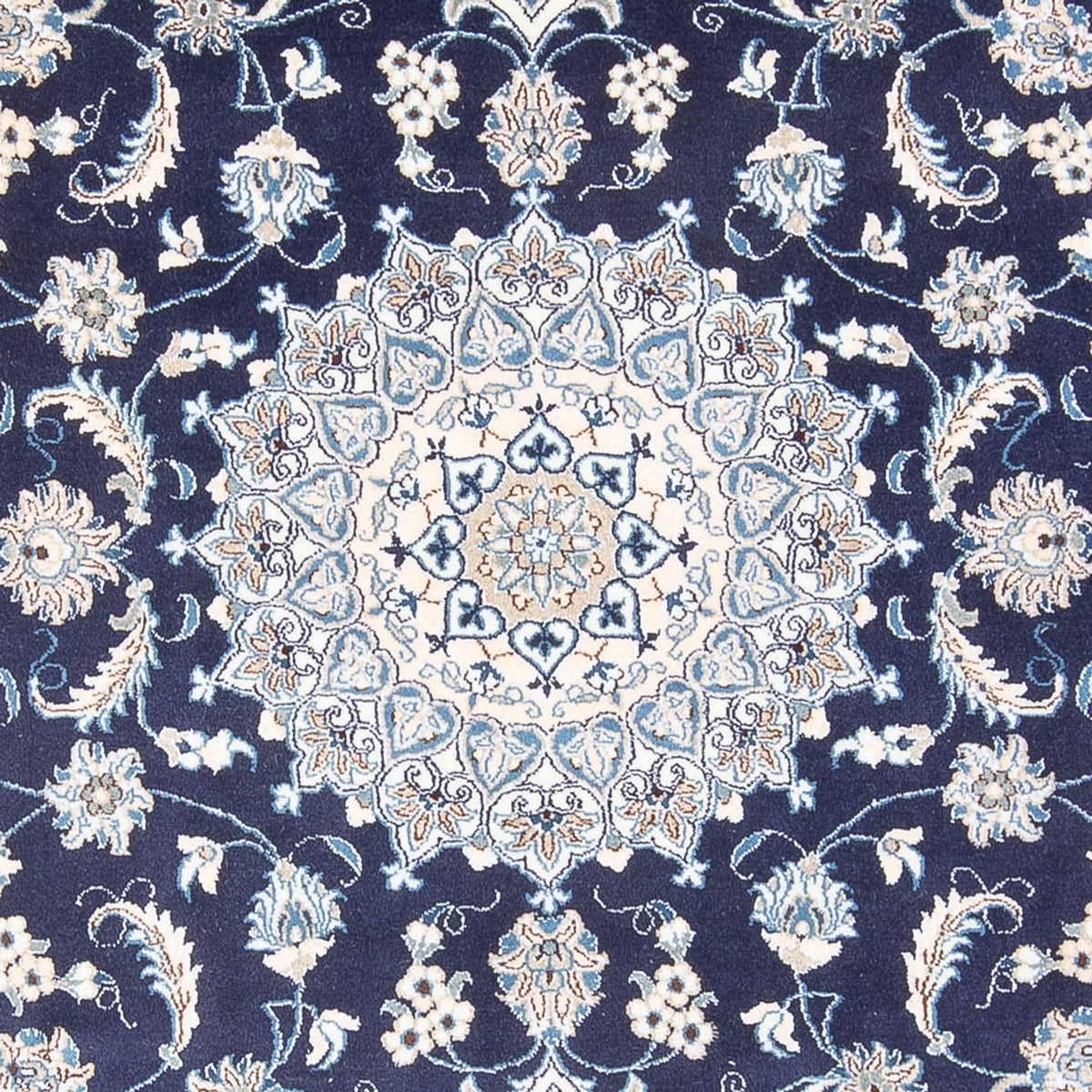Alfombra persa - Nain - 293 x 201 cm - azul oscuro
