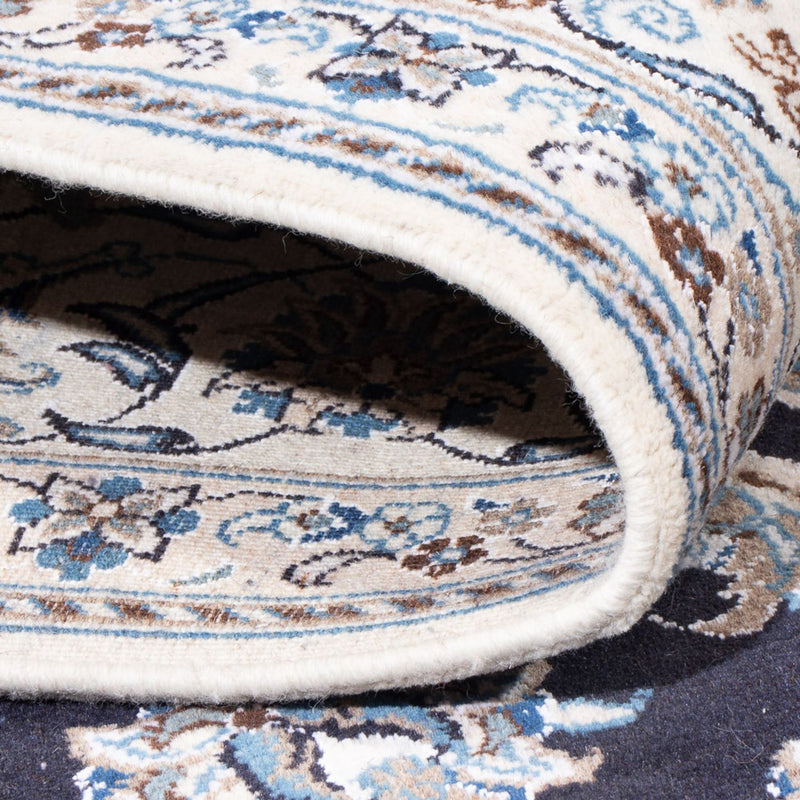 Alfombra persa - Nain - 288 x 191 cm - azul oscuro