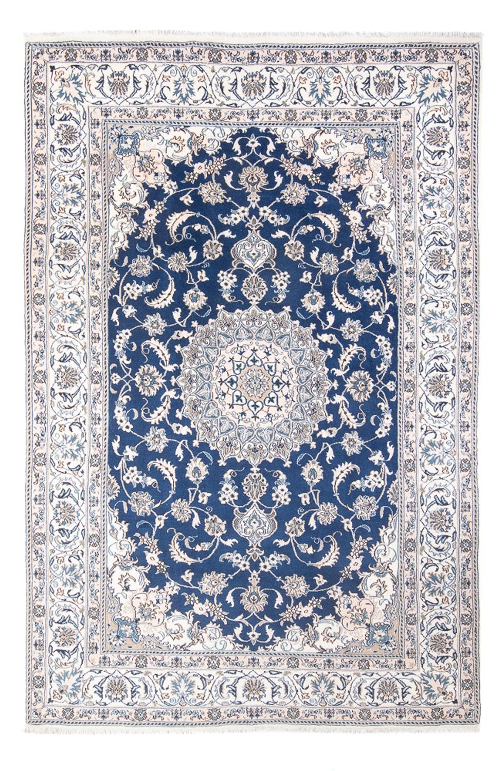 Alfombra persa - Nain - 303 x 197 cm - azul