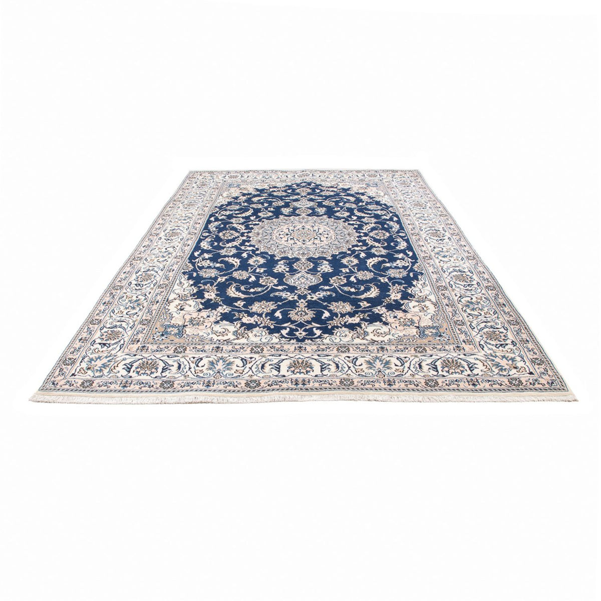 Alfombra persa - Nain - 303 x 197 cm - azul