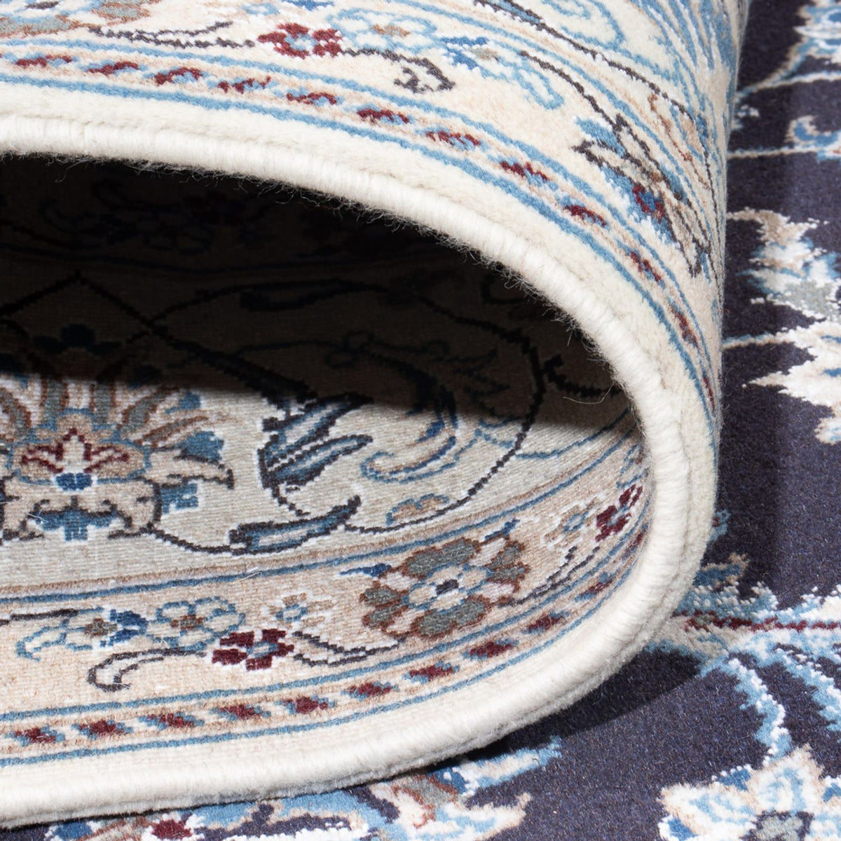 Alfombra persa - Nain - 292 x 198 cm - azul oscuro