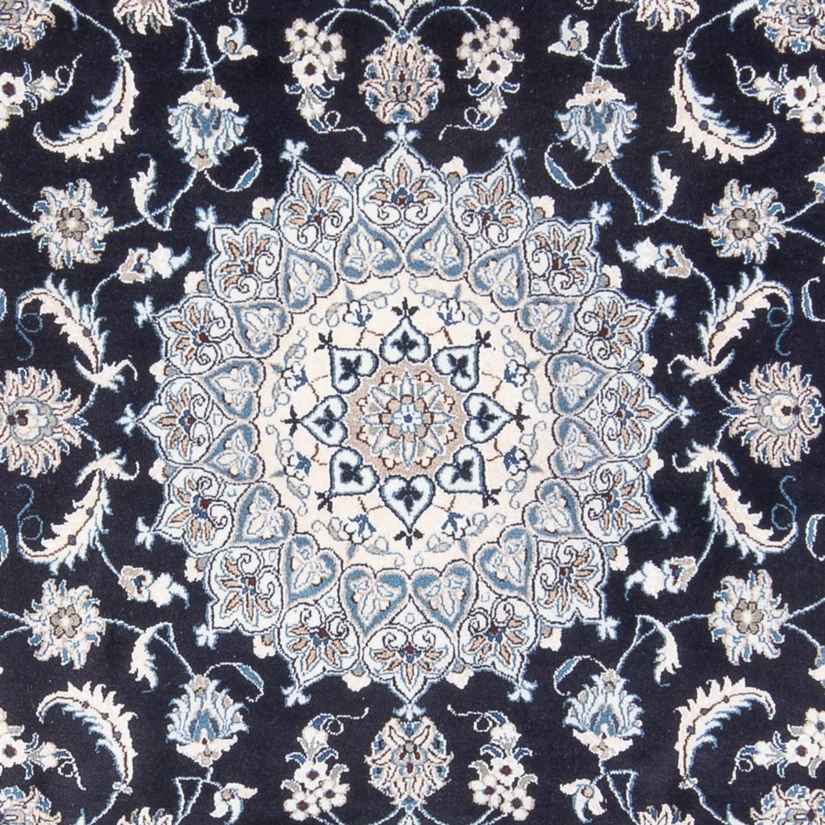 Alfombra persa - Nain - 295 x 191 cm - azul oscuro