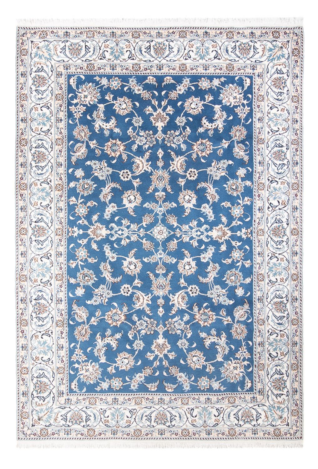 Alfombra persa - Nain - 294 x 196 cm - azul