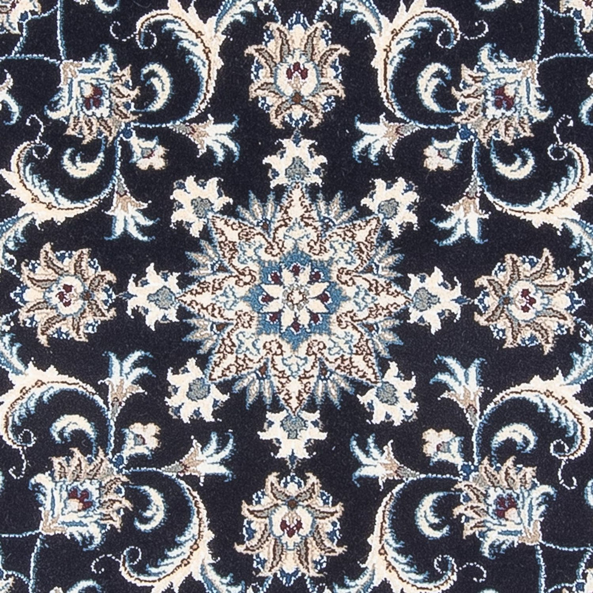Alfombra persa - Nain redondo  - 150 x 150 cm - azul oscuro