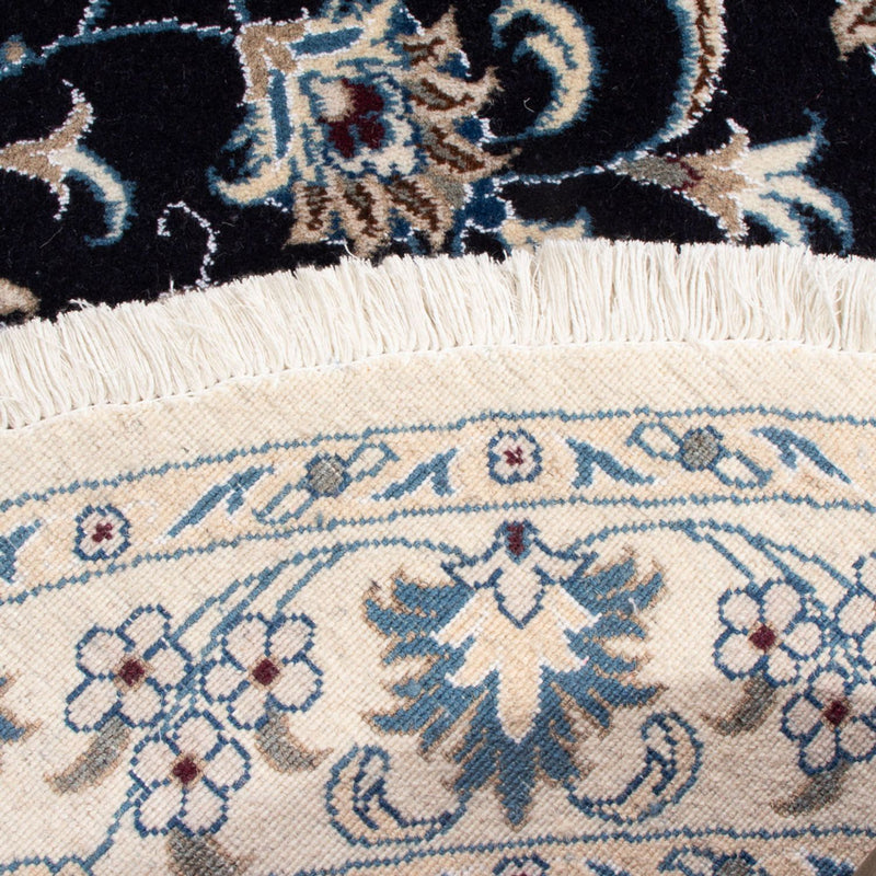 Alfombra persa - Nain redondo  - 150 x 150 cm - azul oscuro