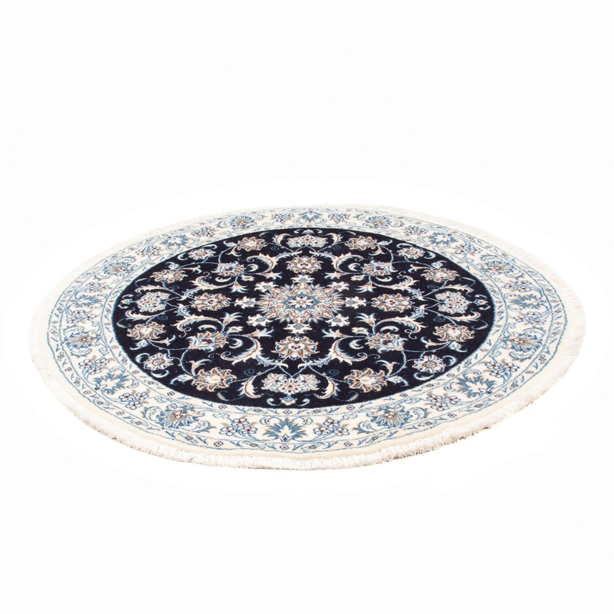 Alfombra persa - Nain redondo  - 150 x 150 cm - azul oscuro