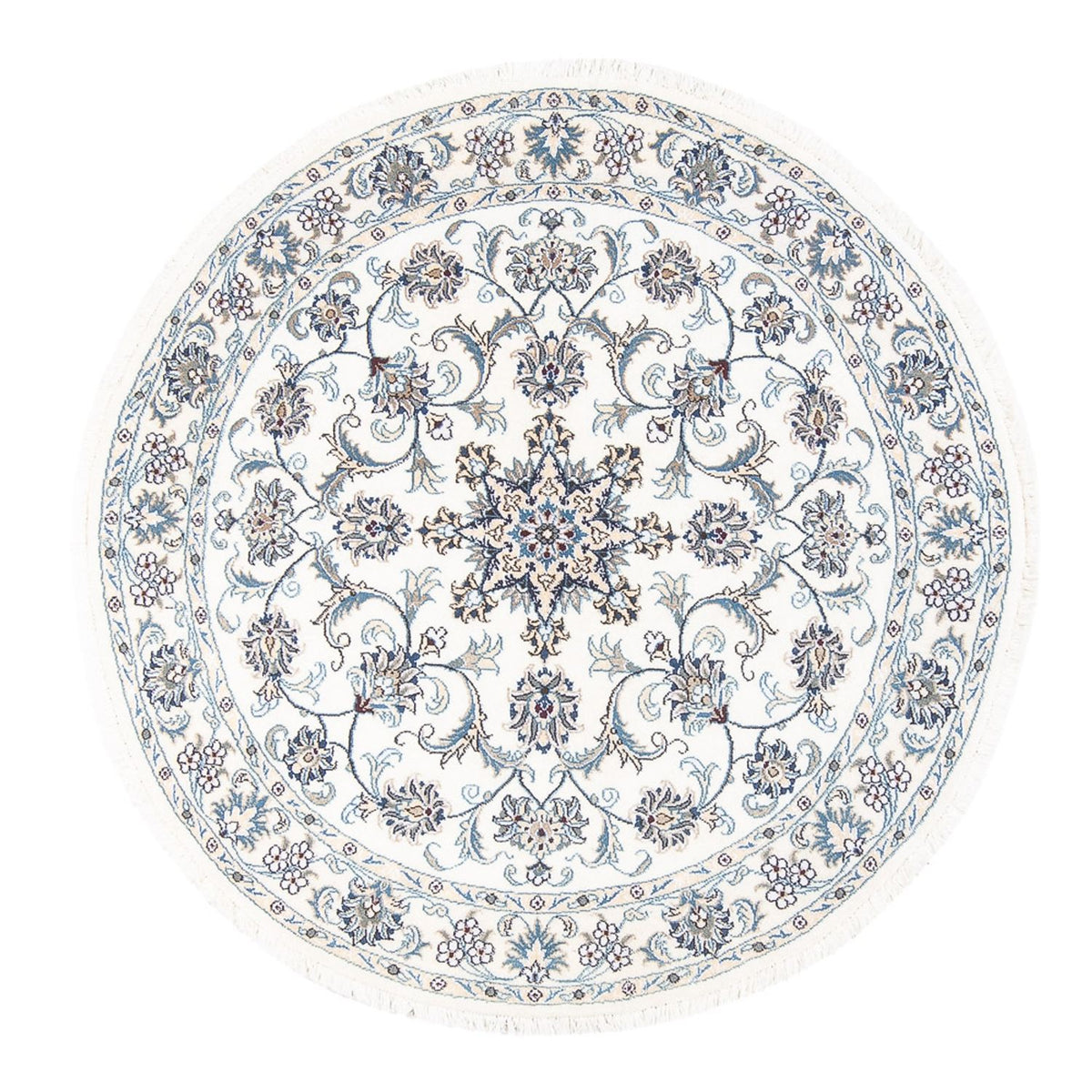 Alfombra persa - Nain redondo  - 150 x 150 cm - crema