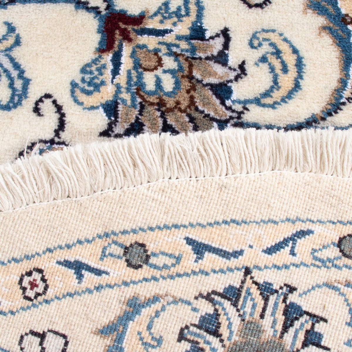 Alfombra persa - Nain redondo  - 150 x 150 cm - crema