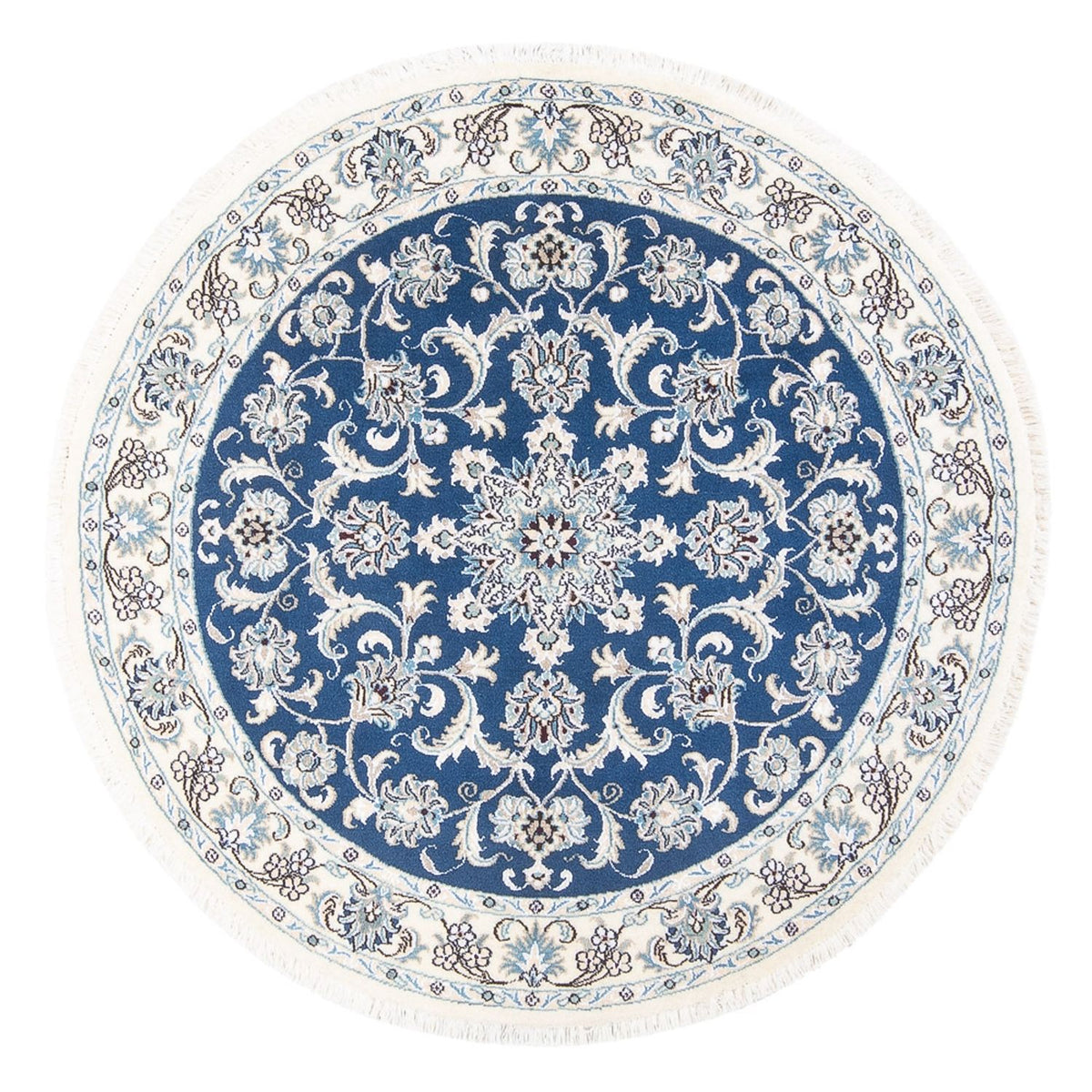 Alfombra persa - Nain redondo  - 150 x 150 cm - azul