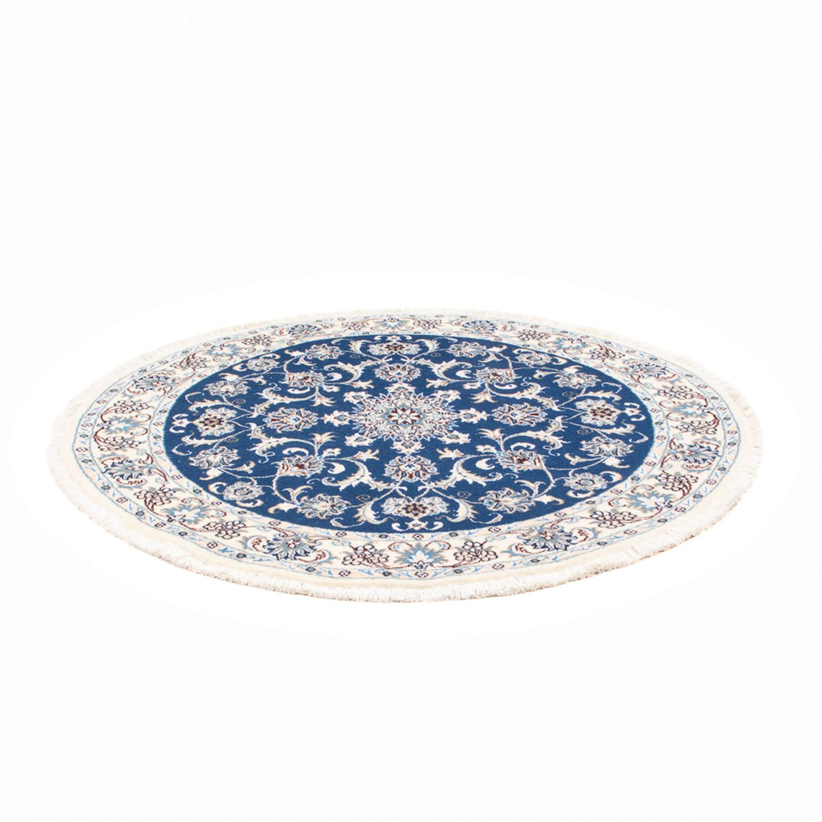 Alfombra persa - Nain redondo  - 150 x 150 cm - azul