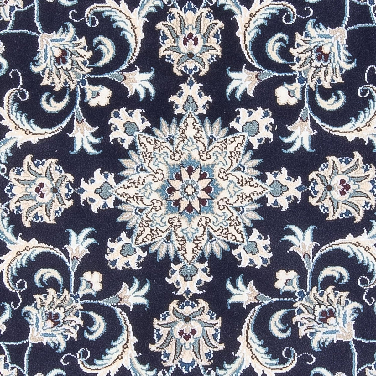 Alfombra persa - Nain redondo - 150 x 150 cm - azul oscuro