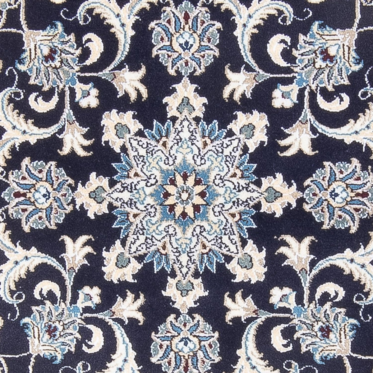 Alfombra persa - Nain redondo - 150 x 150 cm - azul oscuro