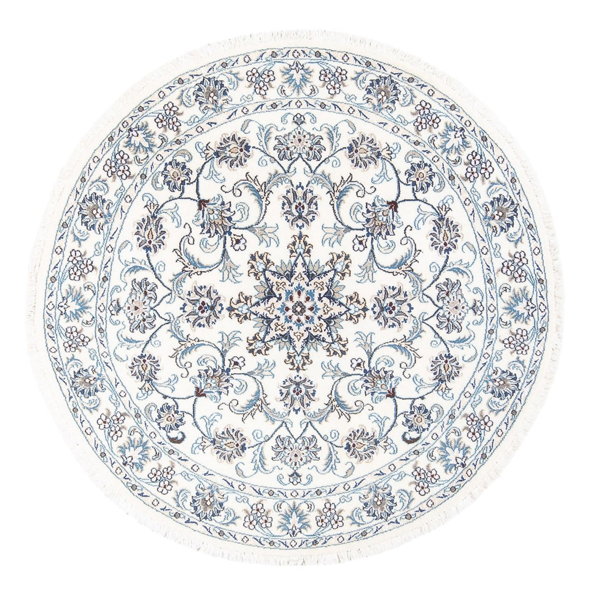 Alfombra persa - Nain redondo  - 150 x 150 cm - crema