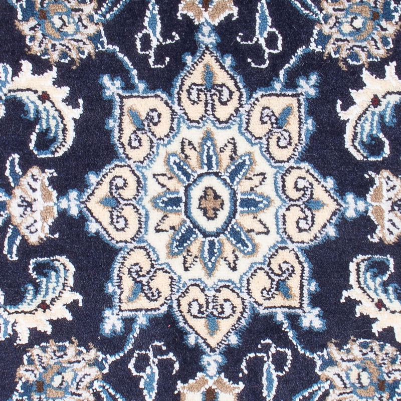 Alfombra Persa - Nain - Real - 90 x 60 cm - azul oscuro