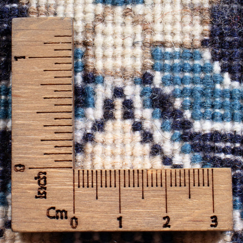 Alfombra Persa - Nain - Real - 90 x 60 cm - azul oscuro