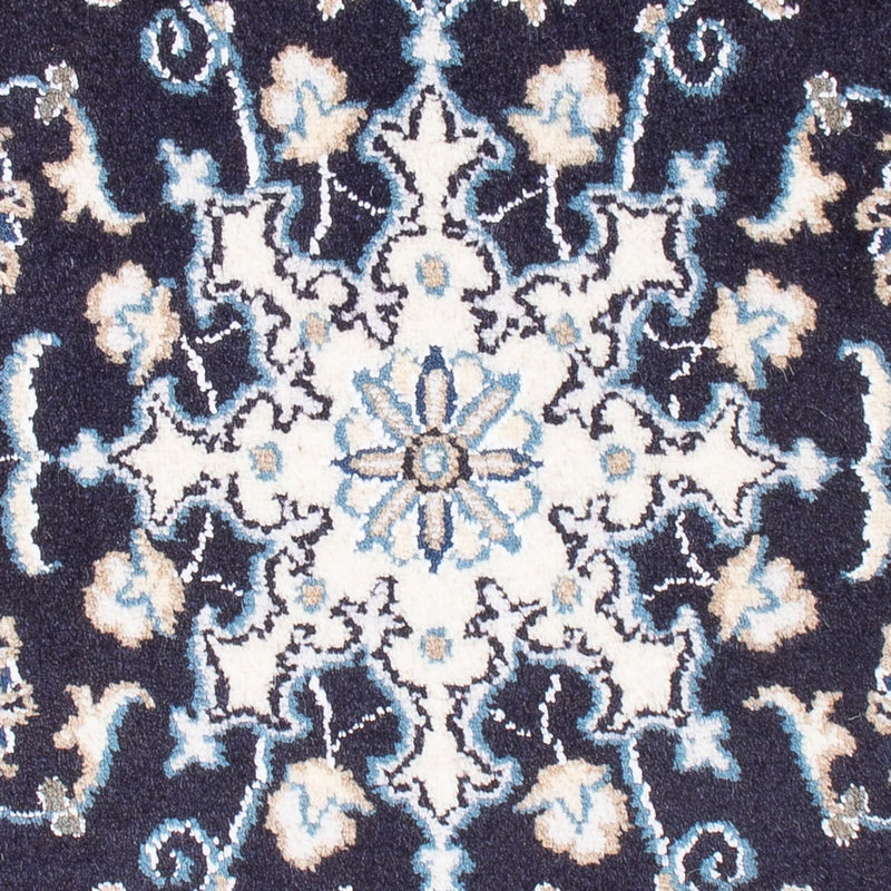 Alfombra Persa - Nain - Real - 90 x 60 cm - azul oscuro