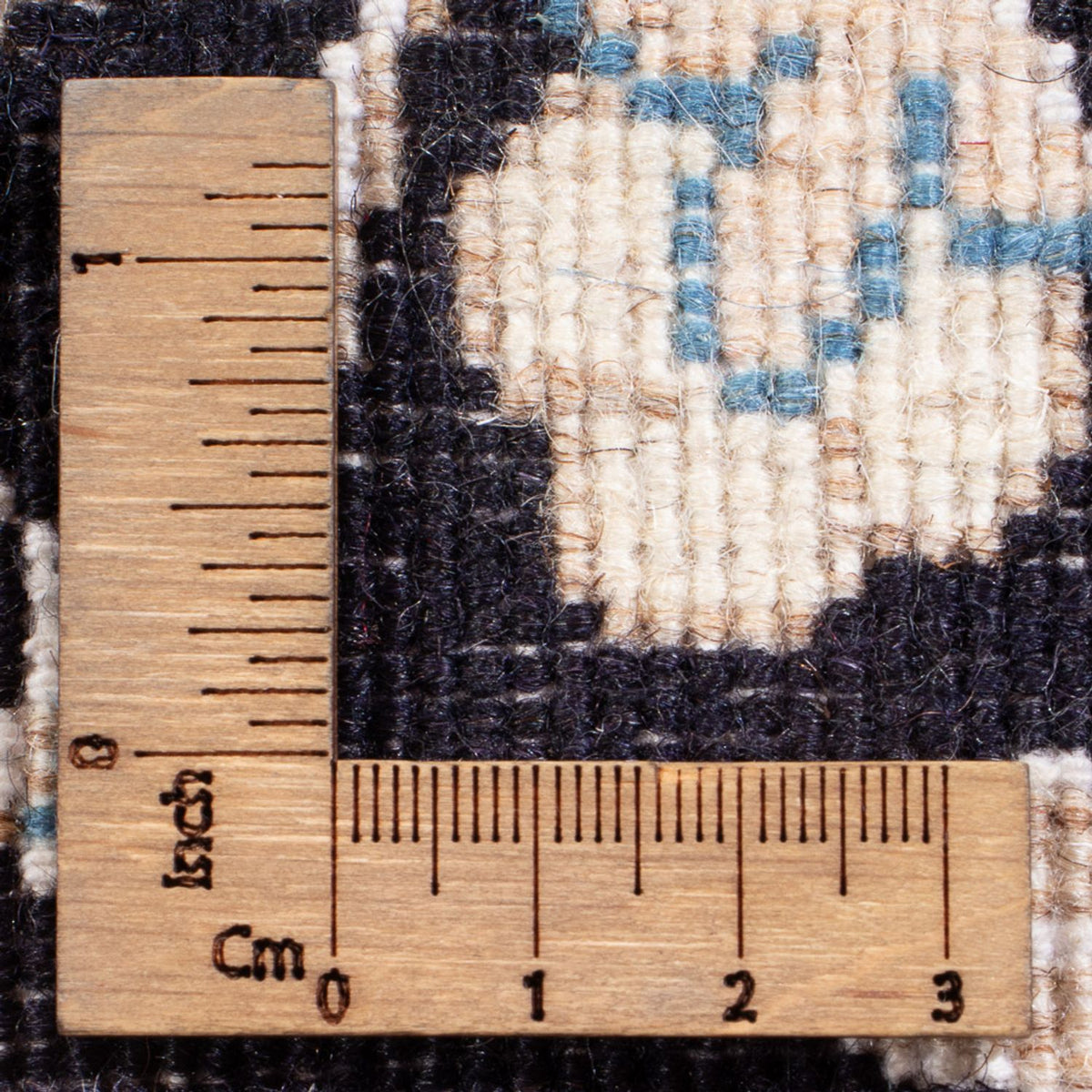 Alfombra Persa - Nain - Real - 90 x 60 cm - azul oscuro