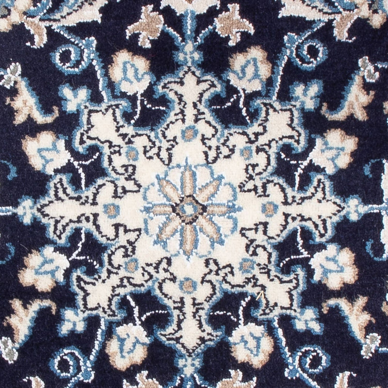 Alfombra Persa - Nain - Real - 90 x 60 cm - azul oscuro