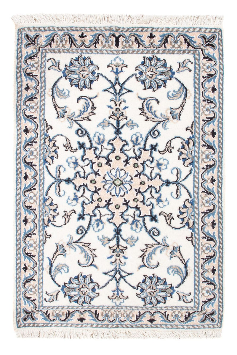 Alfombra Persa - Nain - Real - 90 x 60 cm - crema