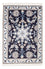 Alfombra Persa - Nain - Real - 90 x 60 cm - azul oscuro