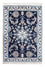 Alfombra Persa - Nain - Real - 90 x 60 cm - azul oscuro
