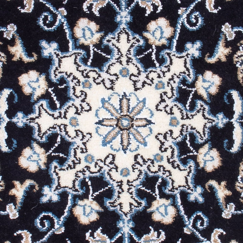 Alfombra Persa - Nain - Real - 90 x 60 cm - azul oscuro
