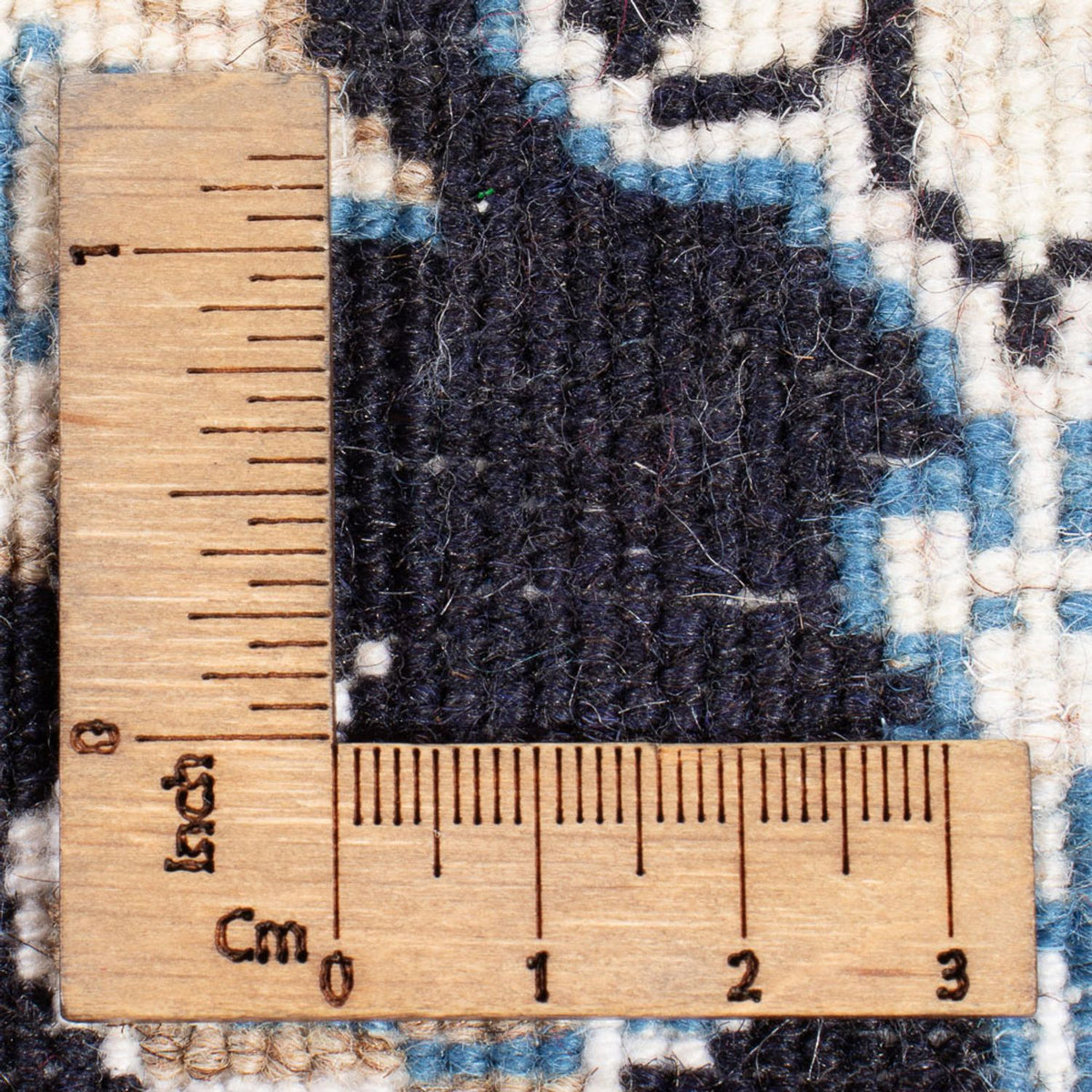 Alfombra Persa - Nain - Real - 90 x 60 cm - azul oscuro