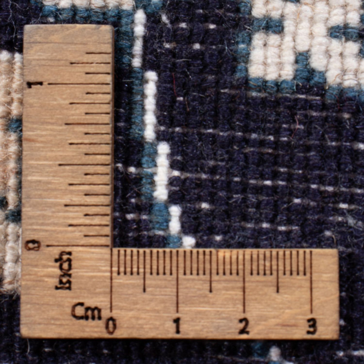 Alfombra Persa - Nain - Real - 90 x 60 cm - azul oscuro