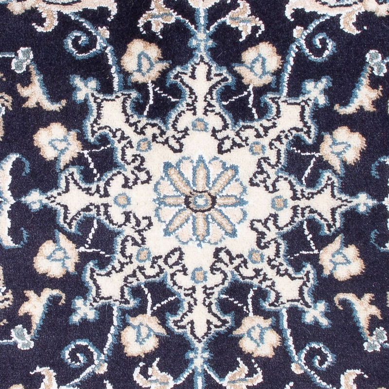 Alfombra Persa - Nain - Real - 90 x 60 cm - azul oscuro