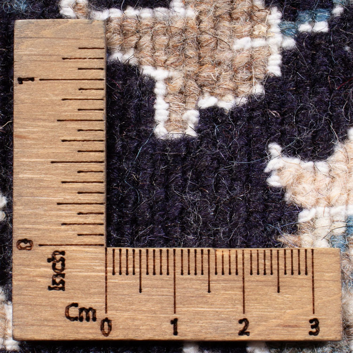 Alfombra Persa - Nain - Real - 90 x 60 cm - azul oscuro