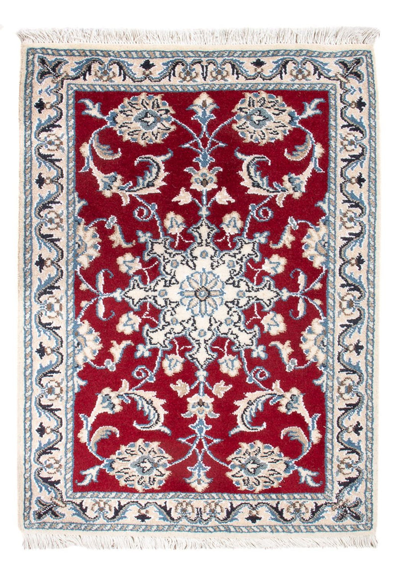 Alfombra Persa - Nain - Real - 90 x 60 cm - rojo