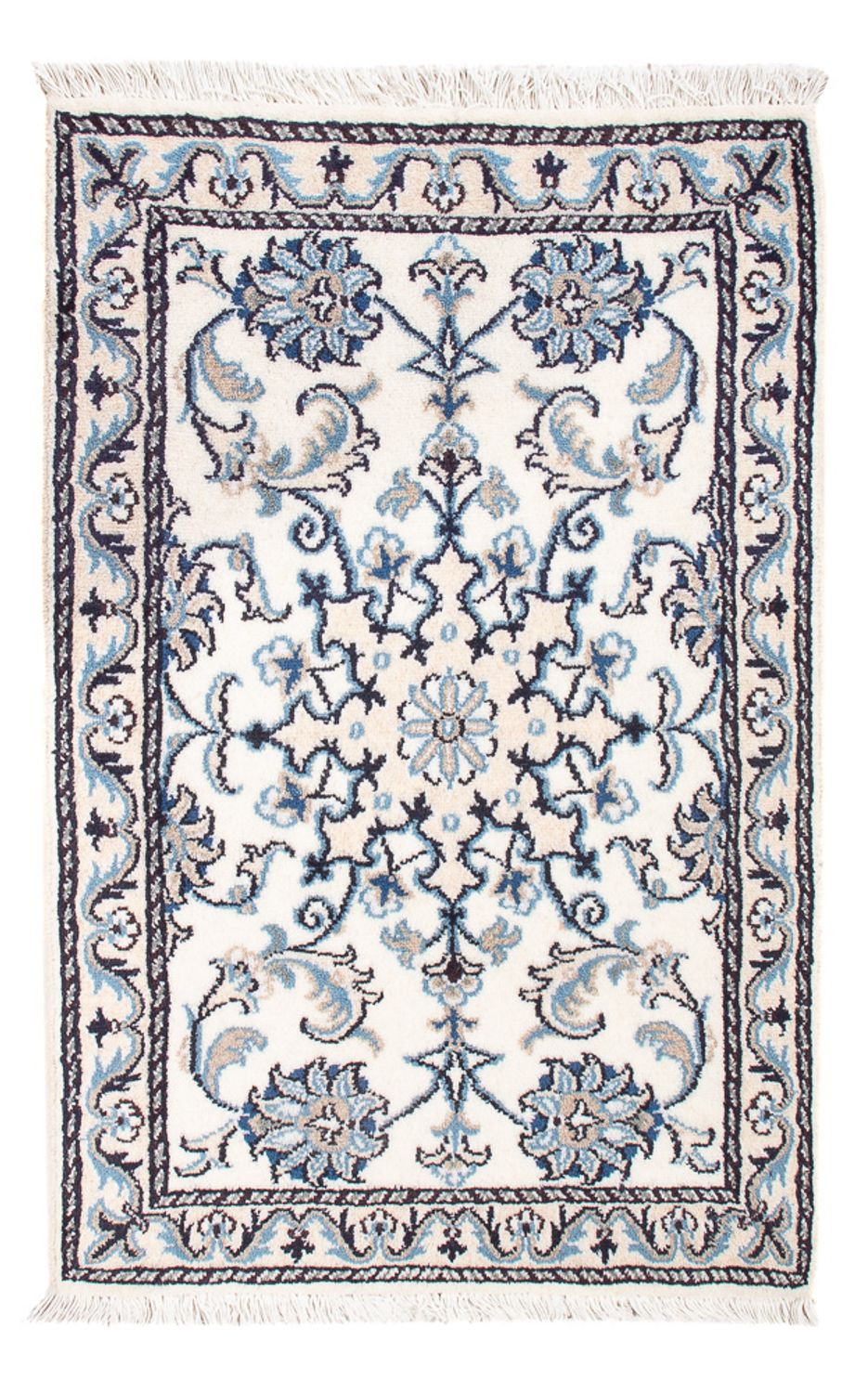 Alfombra Persa - Nain - Real - 90 x 60 cm - crema