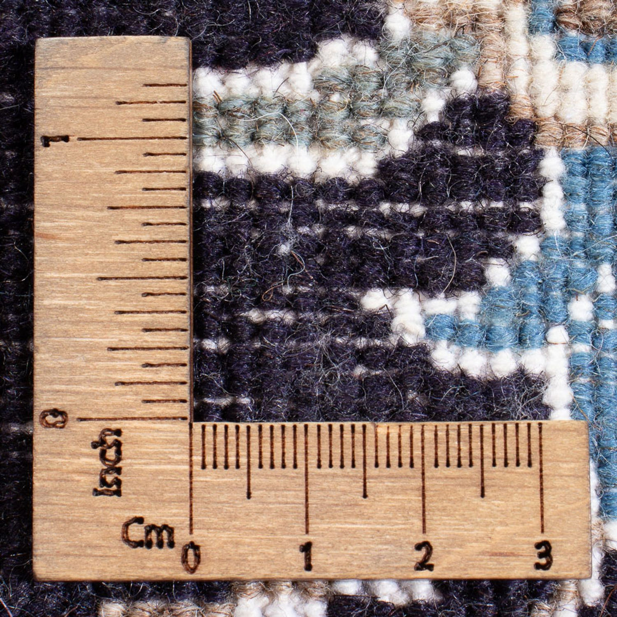 Alfombra Persa - Nain - Real - 90 x 60 cm - azul oscuro