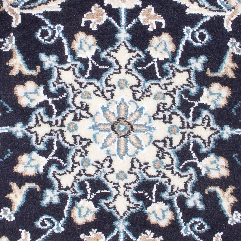 Alfombra Persa - Nain - Real - 90 x 60 cm - azul oscuro