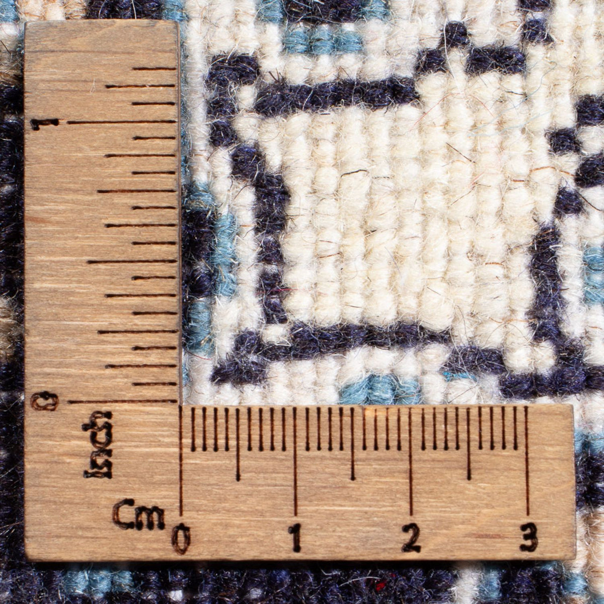 Alfombra Persa - Nain - Real - 90 x 60 cm - azul oscuro