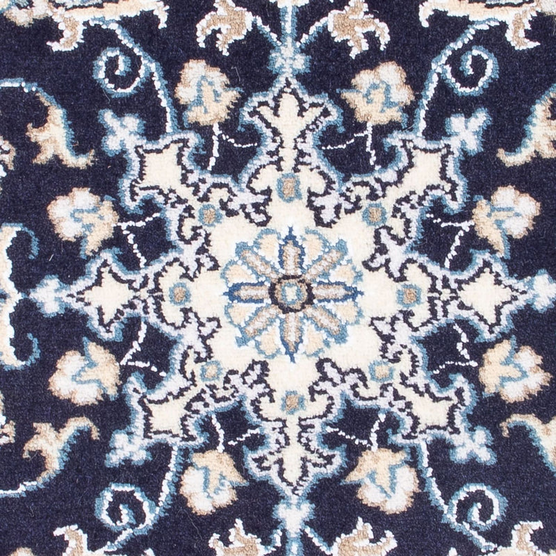 Alfombra Persa - Nain - Real - 90 x 60 cm - azul oscuro