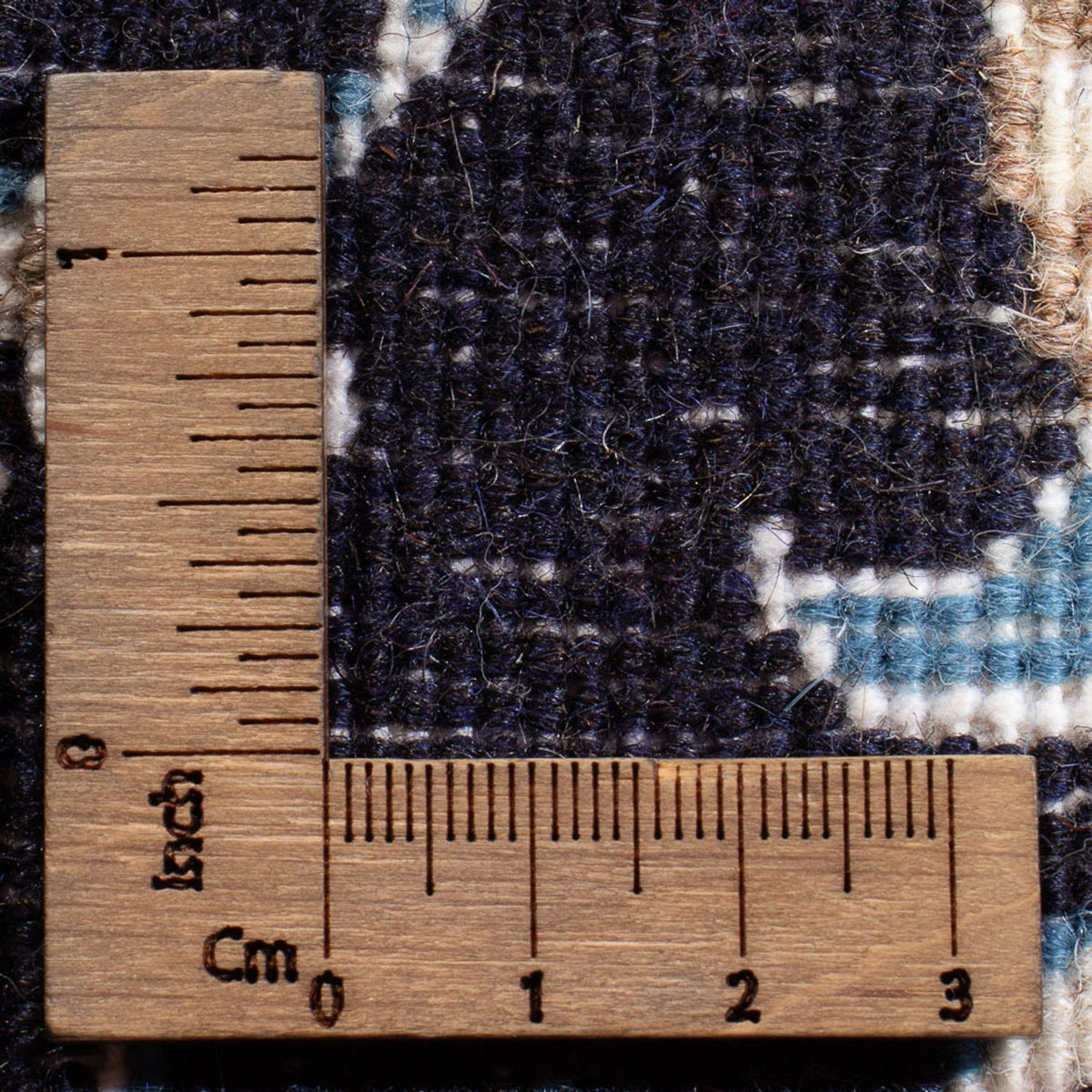 Alfombra Persa - Nain - Real - 90 x 60 cm - azul oscuro