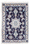 Alfombra Persa - Nain - Real - 90 x 60 cm - azul oscuro