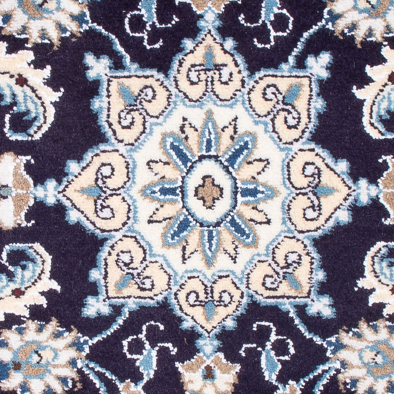 Alfombra Persa - Nain - Real - 90 x 60 cm - azul oscuro