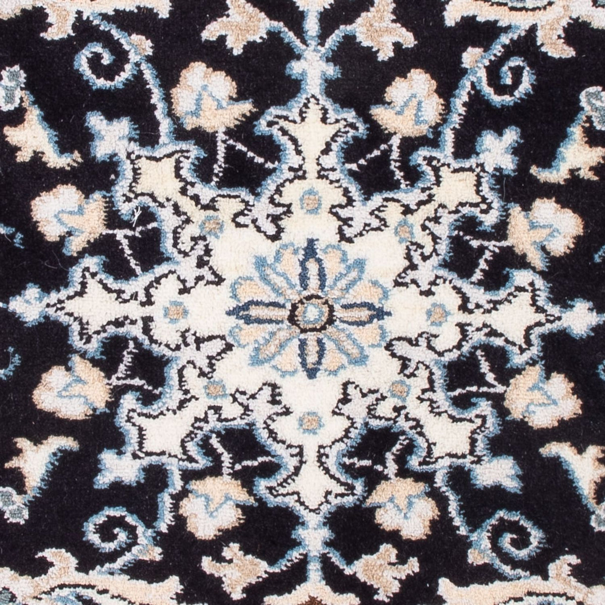 Alfombra Persa - Nain - Real - 90 x 60 cm - azul oscuro