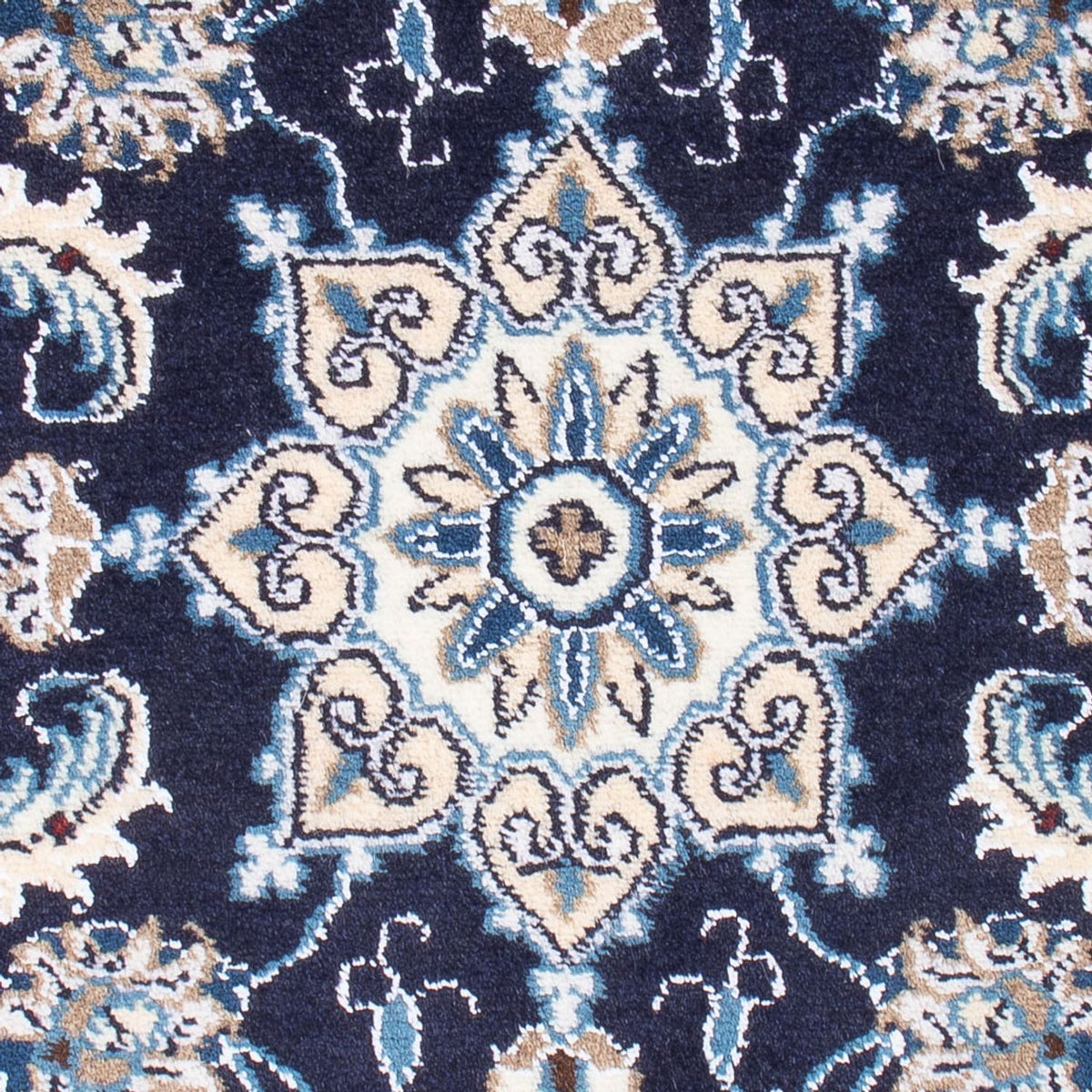 Alfombra Persa - Nain - Real - 90 x 60 cm - azul
